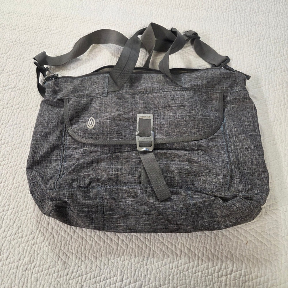 Timbuk2 Gray Heathered Messenger Bag Laptop Commuter Shoulder Bag Crossbody